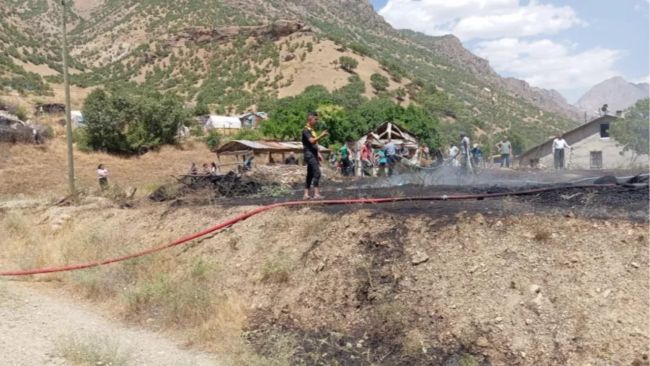 Çimenli köyündeki yangın büyümeden söndürüldü