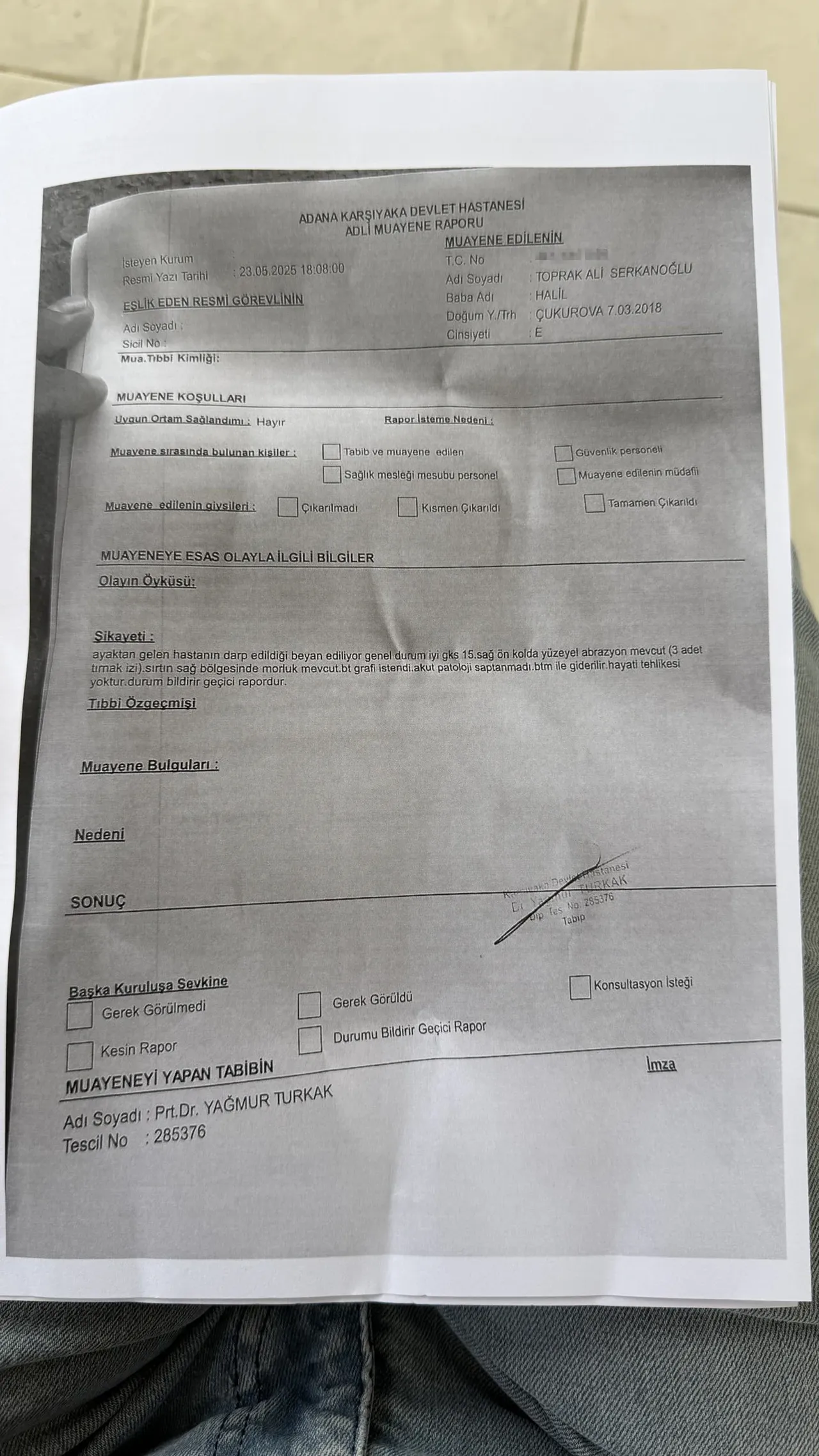 Adana'da skandal olay! Otizmli öğrenciye öğretmeninden şiddet