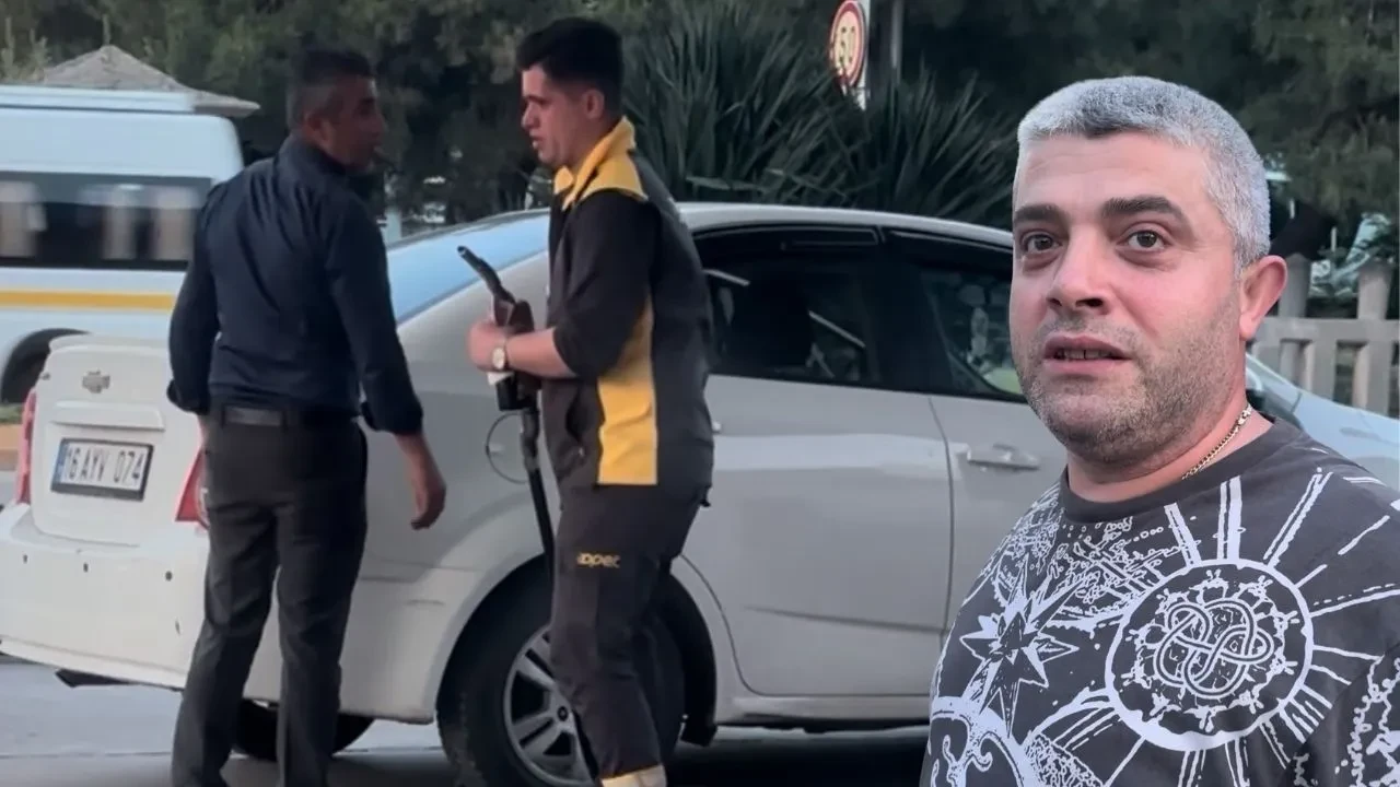 Akaryakıt istasyonunda panik! Pompa takılıyken hareket etti