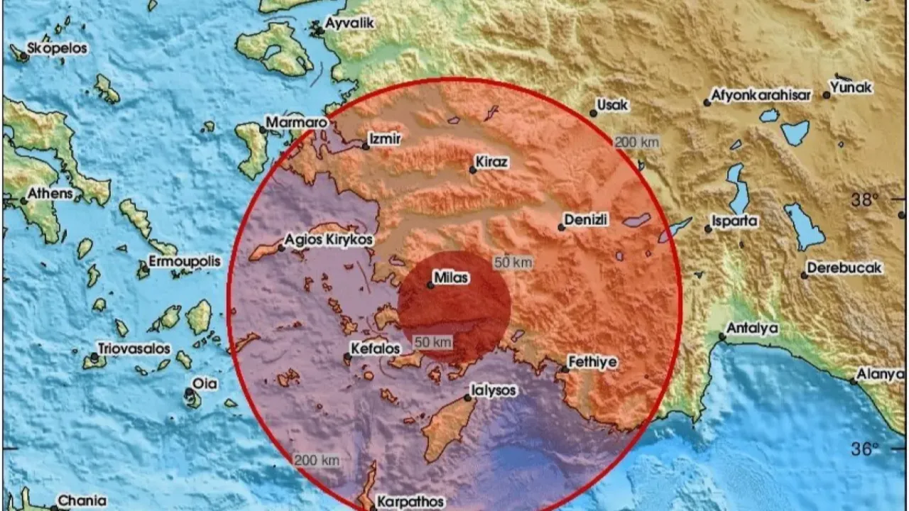 Marmaris açıklarında yaşanan 5.8’lik sarsıntıda olumsuzluk tespit edilmedi!