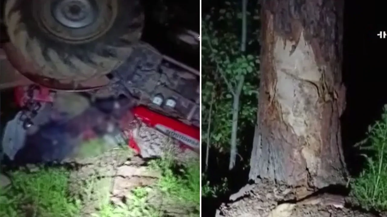 Yaşlı çift dönüş yolunda traktörün altında can verdiler