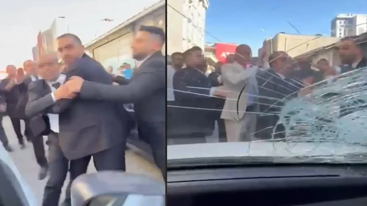 Düğün konvoyu yolu kapattı! Tepki gösteren sürücüye dehşeti yaşattılar