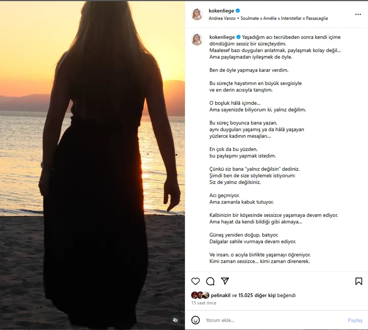 Ege Kökenli bebeğini kaybettikten sonra ilk paylaşımını yaptı: Acı geçmiyor, kabuk tutuyor