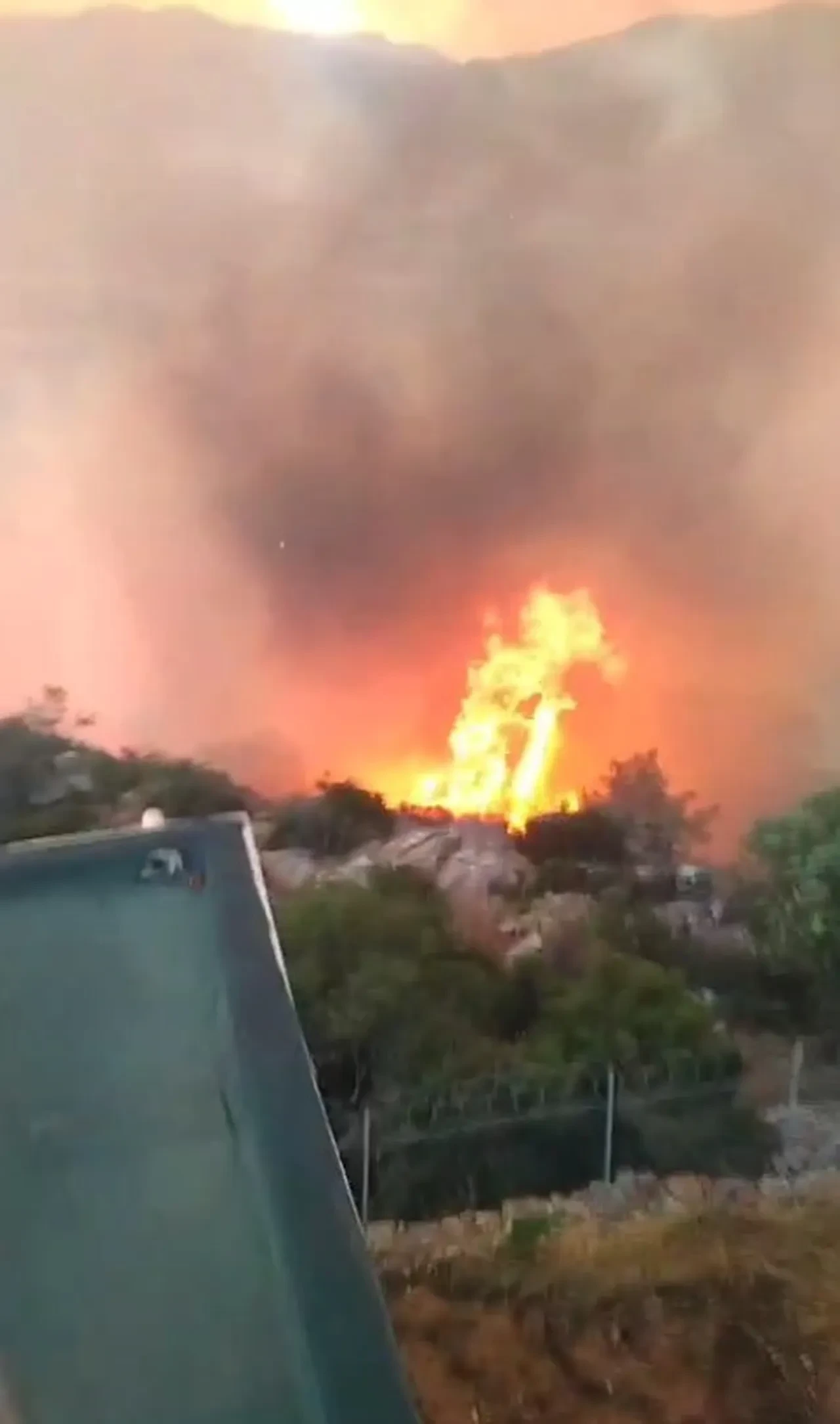 Gazipaşa'daki orman yangınında korku dolu anlar: Alevlerle burun buruna geldi