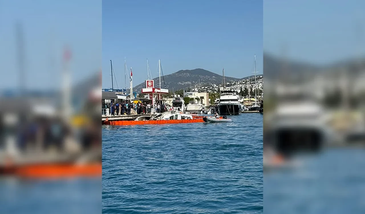 Bodrum'daki marinada tekne havaya uçtu! Yaralılar var