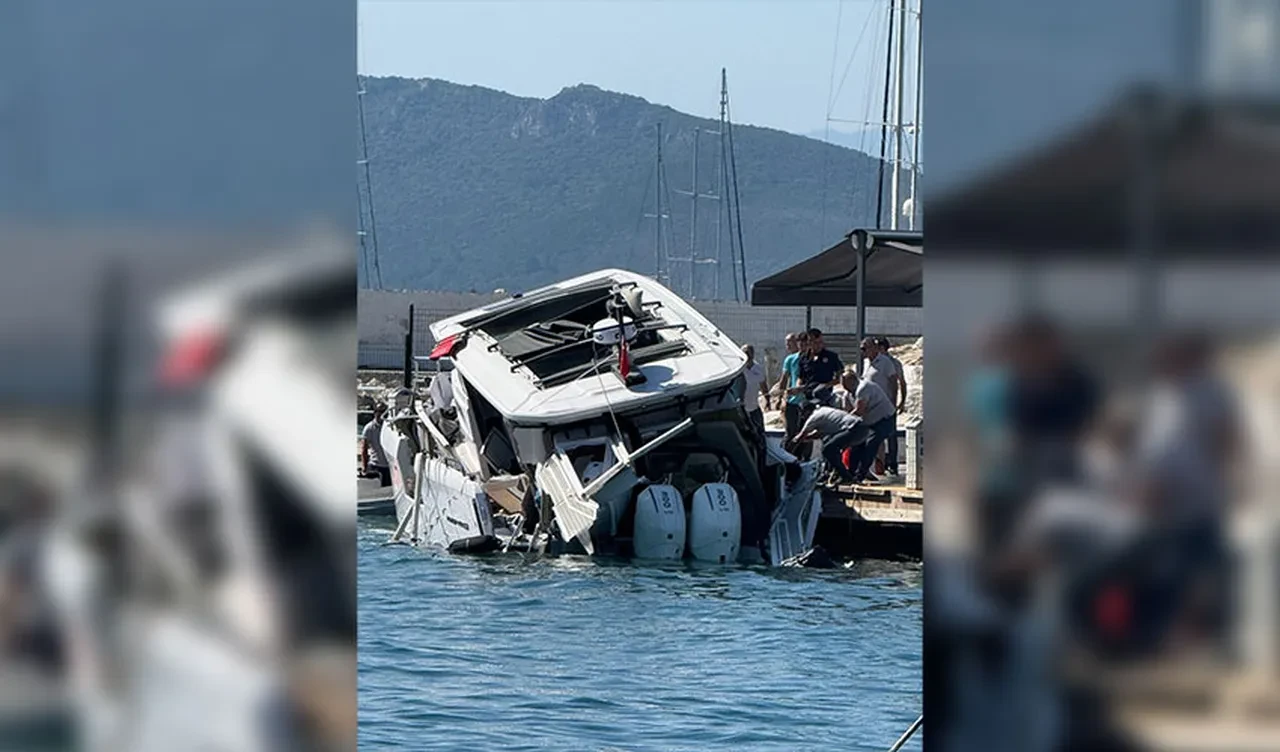 Bodrum'daki marinada tekne havaya uçtu! Yaralılar var