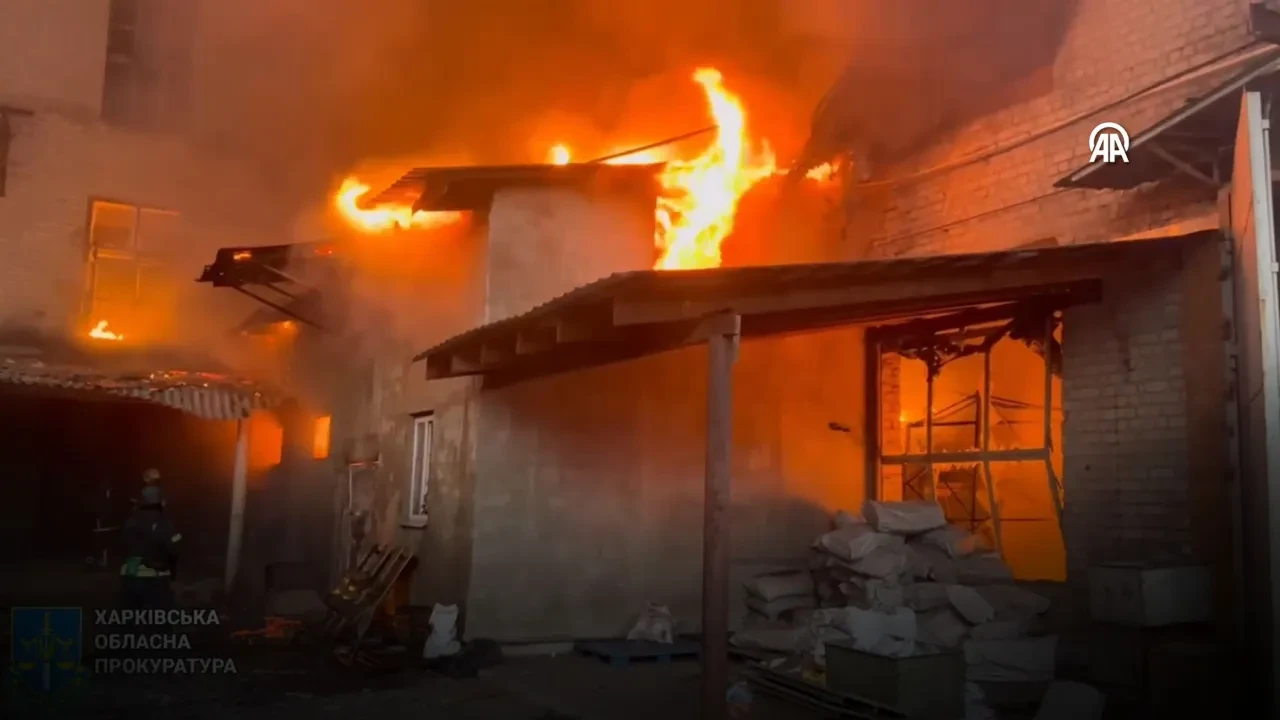 Rusya'dan Ukrayna'ya İHA'lı saldırı! Harkiv alevlere teslim oldu