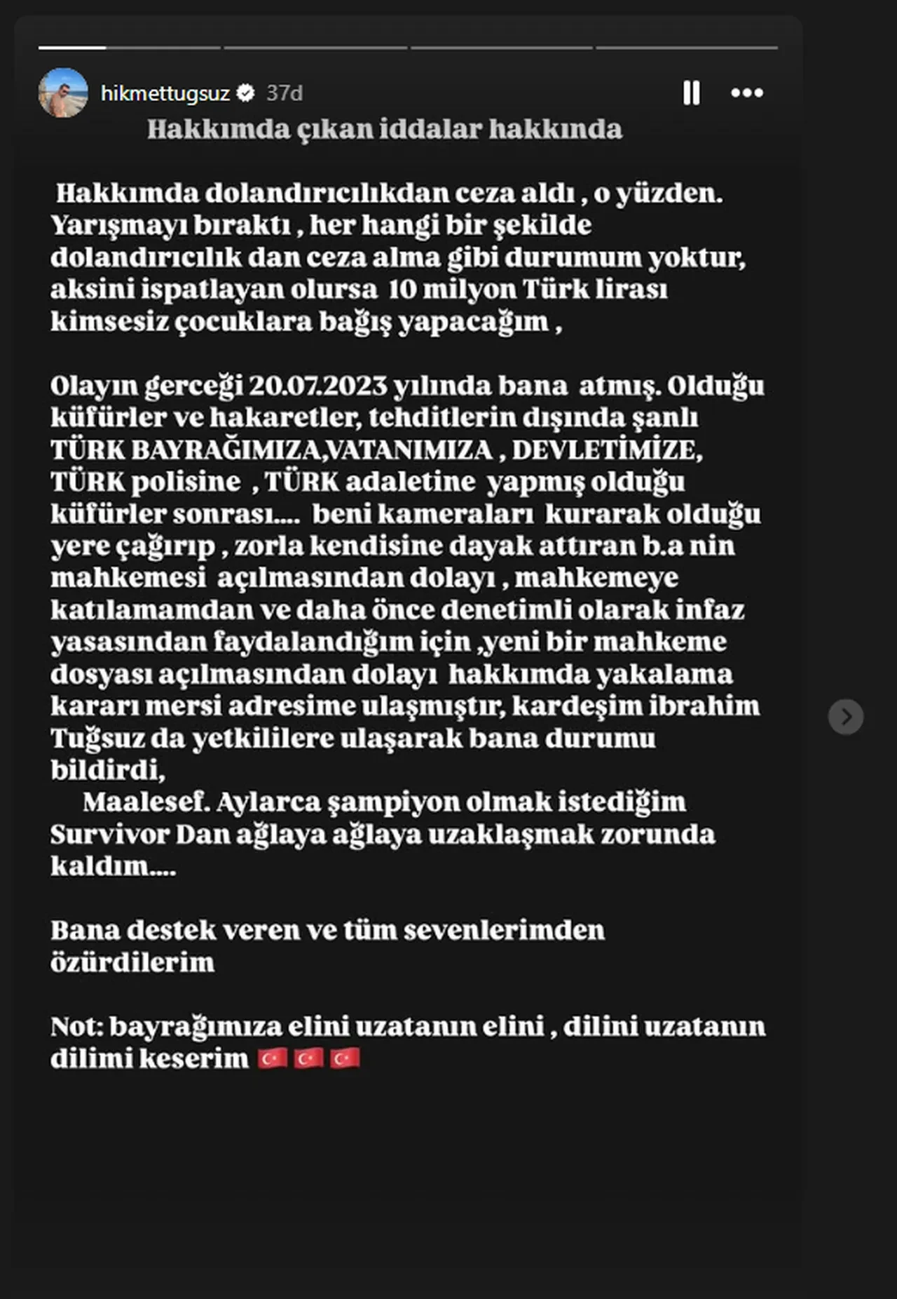Hikmet Tuğsuz Survivor'dan neden ayrıldığını açıkladı!