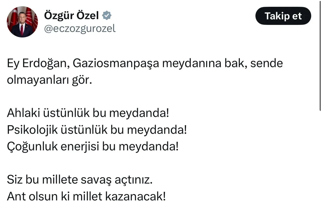 İletişim Başkanı Altun'dan Özgür Özel'e sert tepki