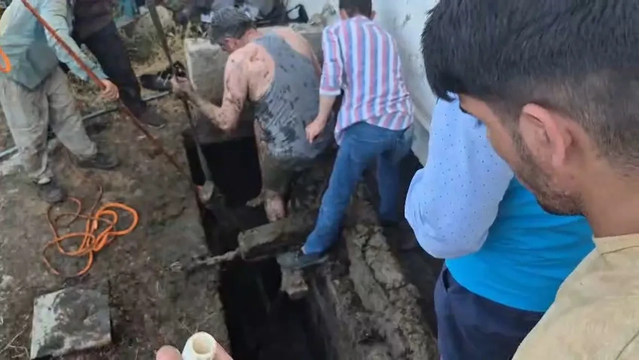 Bağını kopardı, kaçtı, foseptike düştü! Kesilmekten yine de kurtulamadı