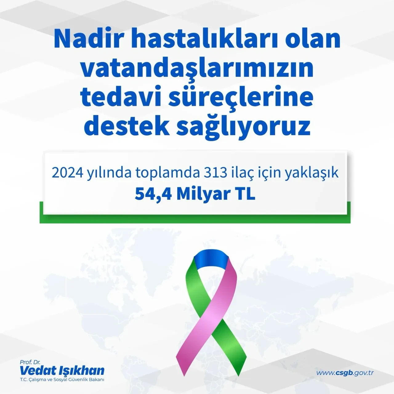 Nadir hastalıklara 54,4 milyar TL destek! Bakan Işıkhan'dan önemli açıklama