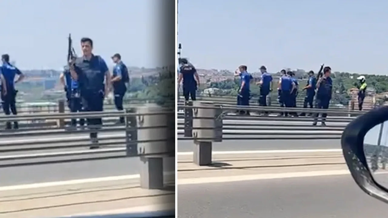 15 Temmuz Şehitler Köprüsü'nde panik! Taksiciyi tehdit etti, elinde silahla köprüye çıktı