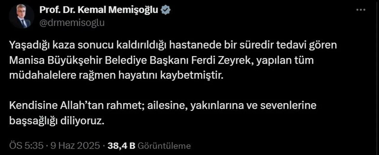 Ferdi Zeyrek hayatını kaybetti