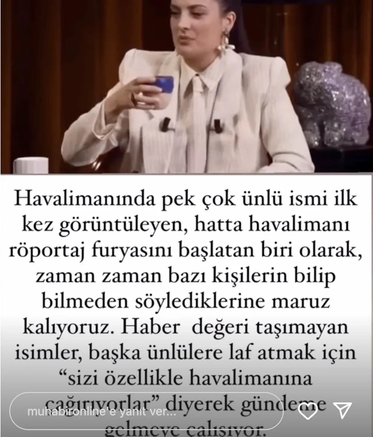 İrem Sak'ın havalimanı röportajı göndermesine sert cevap geldi 