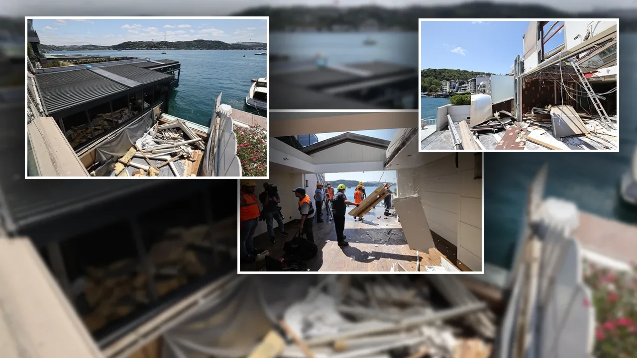  Boğaz'daki kaçak yapılara ilk kepçe vuruldu! Lüks yıkım başladı 