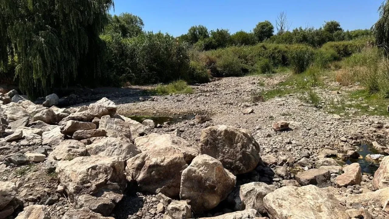 Dere kurudu, göl çekildi! Kuraklık alarmı: Bölge halkı kara kara düşünüyor