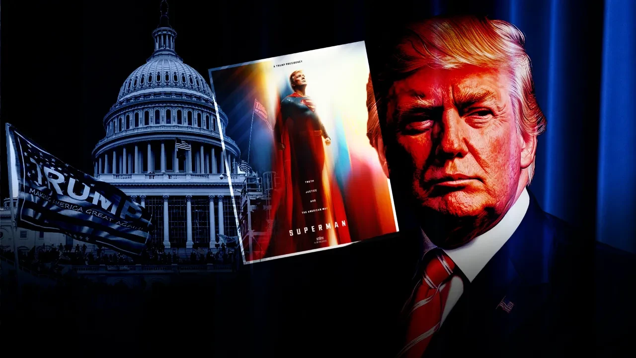 Beyaz Saray'dan Superman göndermeli Trump posteri! Sosyal medyayı ikiye böldü