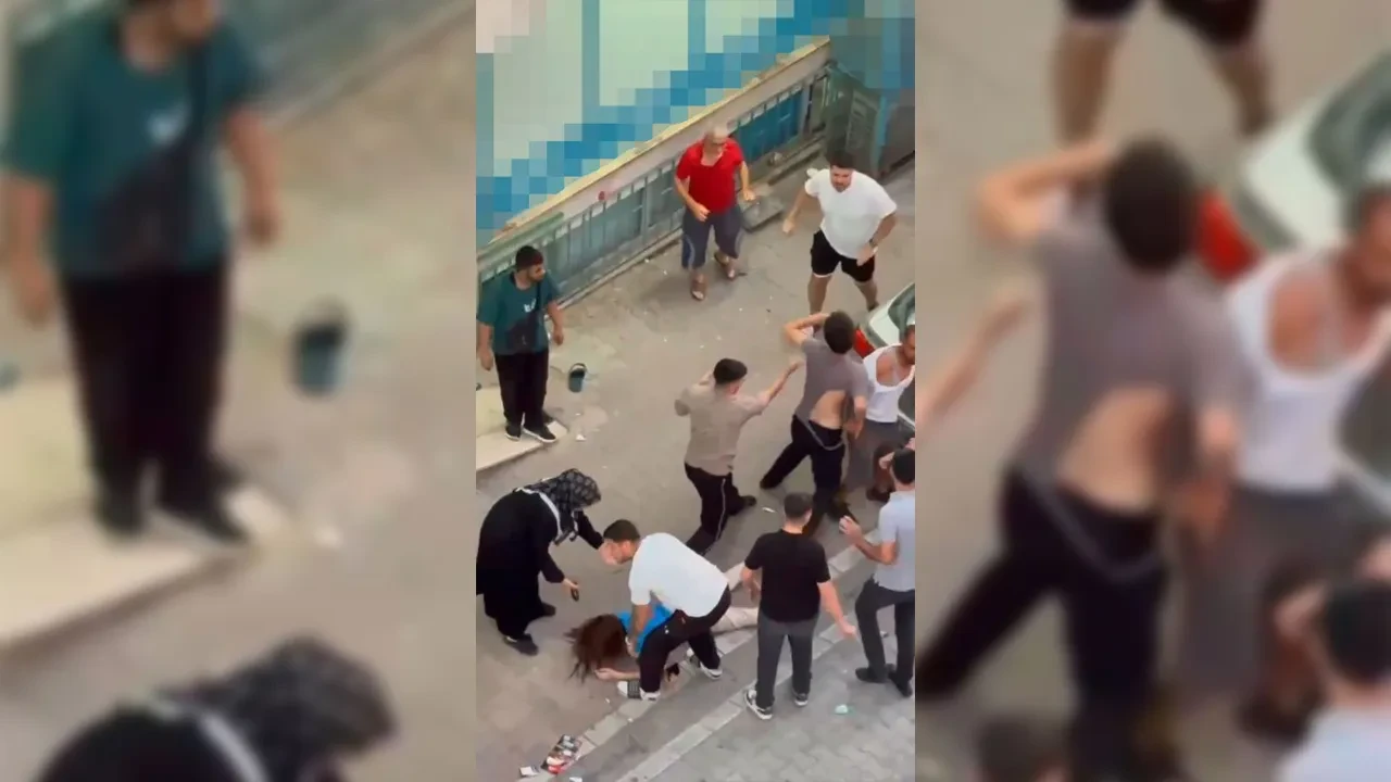 Kadın kasiyerle müşteri tartıştı, eşinin de dahil olmasıyla ortalık karıştı! Dehşet veren kavga kamerada