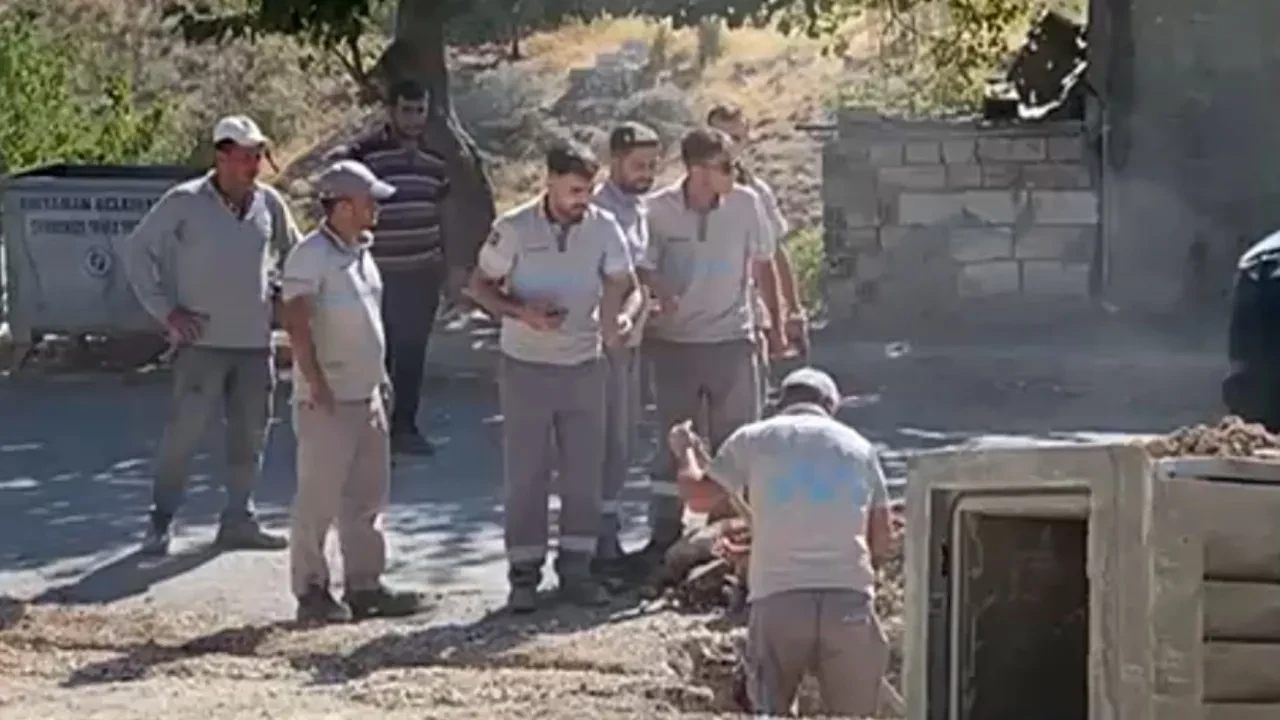 Doğalgaz borusu zarar gördü, korku dolu anlar yaşandı