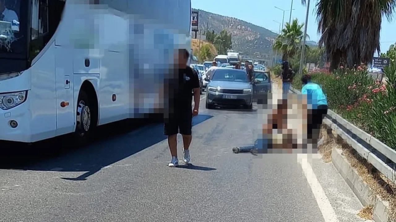 Otobanda otobüsün çarptığı yaya hayatını kaybetti