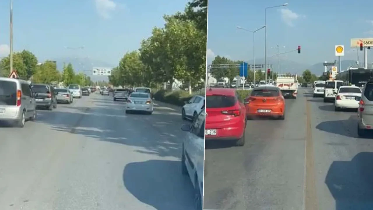 Duyarlı sürücüler ambulansa fermuar sistemiyle yol verdi: O anlar kamerada