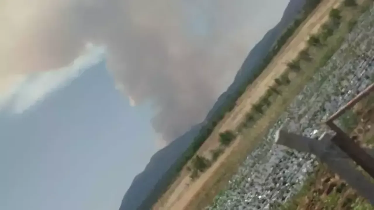 Edirne'de korkutan yangın! Dumanlar yolu kapladı: 5 araç birbirine girdi