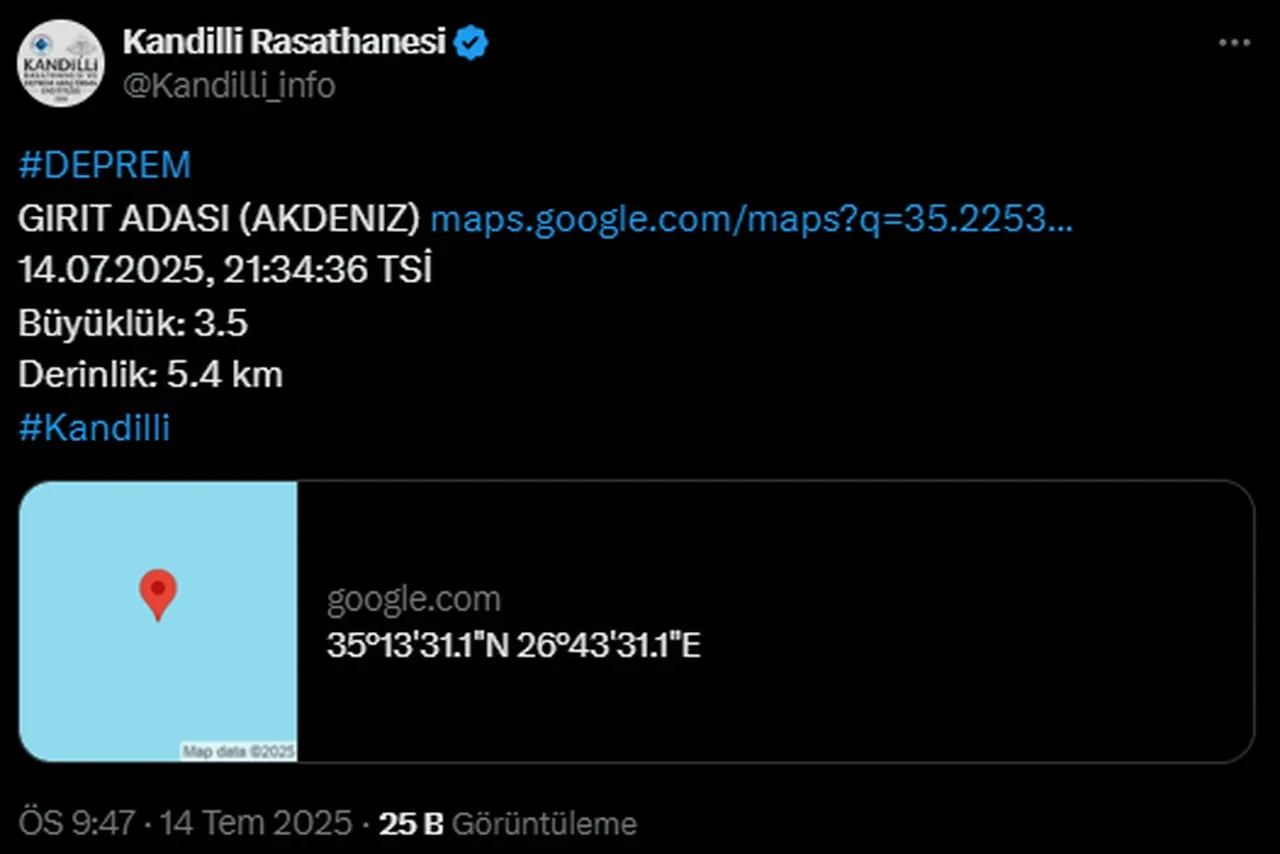 Muğla'da deprem! AFAD ve Kandilli duyurdu