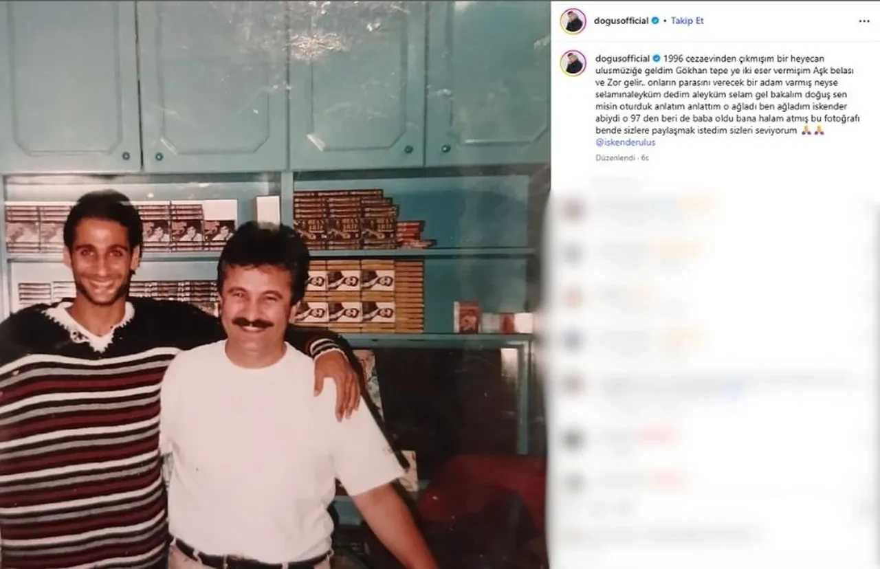 Şarkıcı Doğuş geçmişe götürdü! Cezaevinden çıktıktan sonraki görüntüsünü paylaştı 