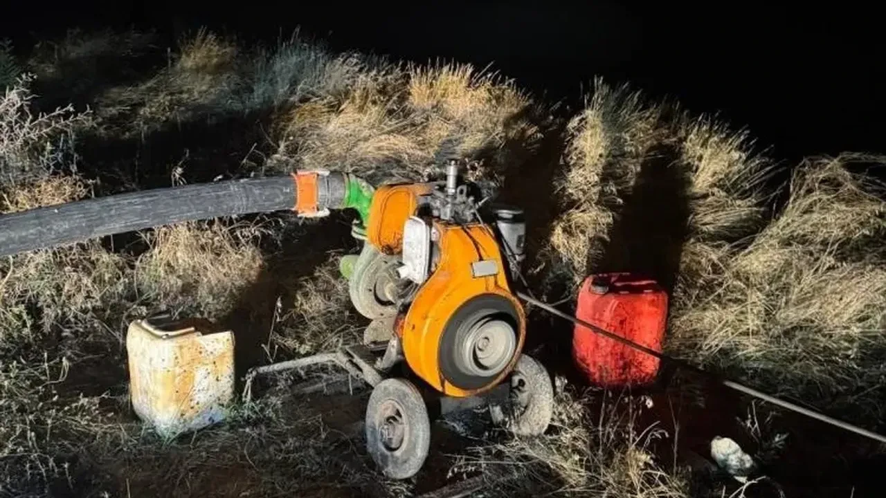 Baraj suyunu kaçak kullanırken yakalandı