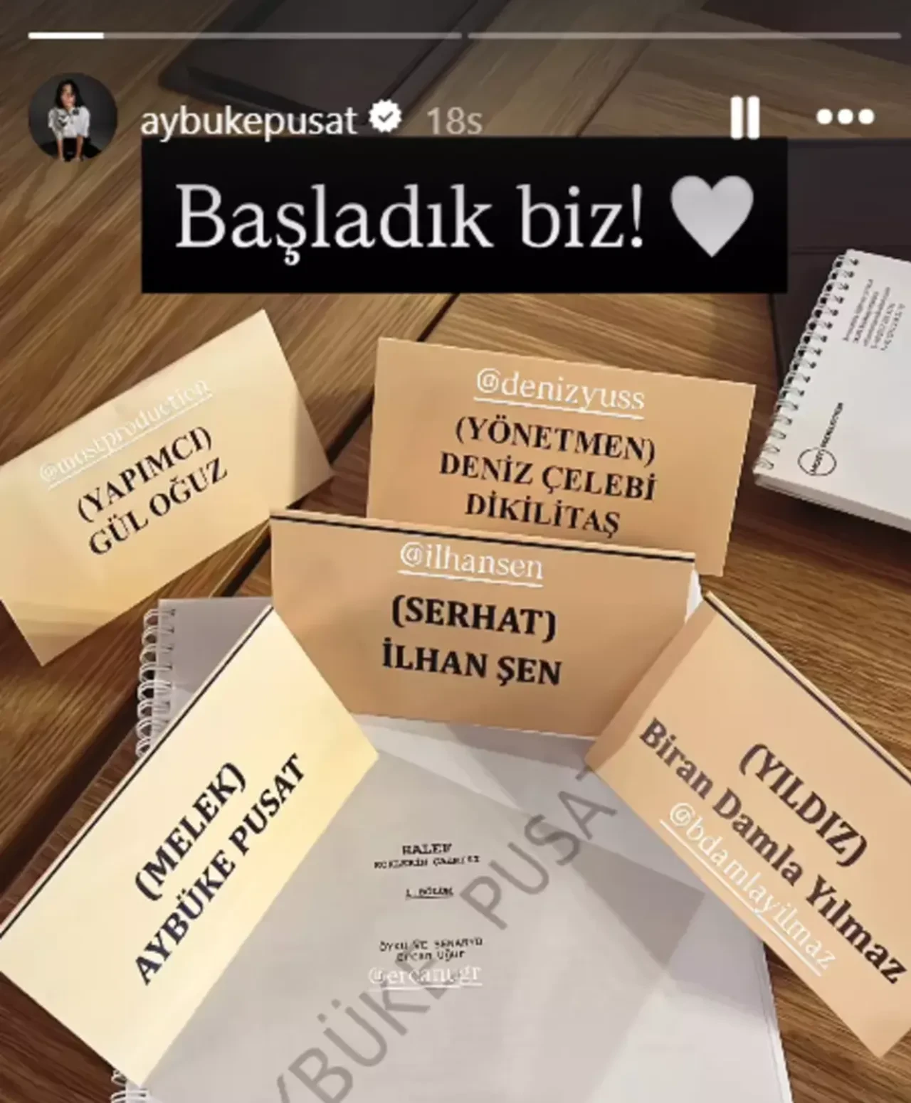 Teşkilat'tan ayrılan Aybüke Pusat Halef setinden ilk karesini paylaştı