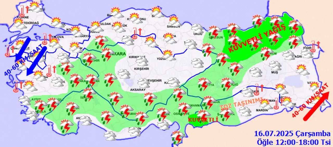 Havalara dikkat! Meteoroloji bölge bölge uyardı: Yağmur, toz ve fırtına geliyor