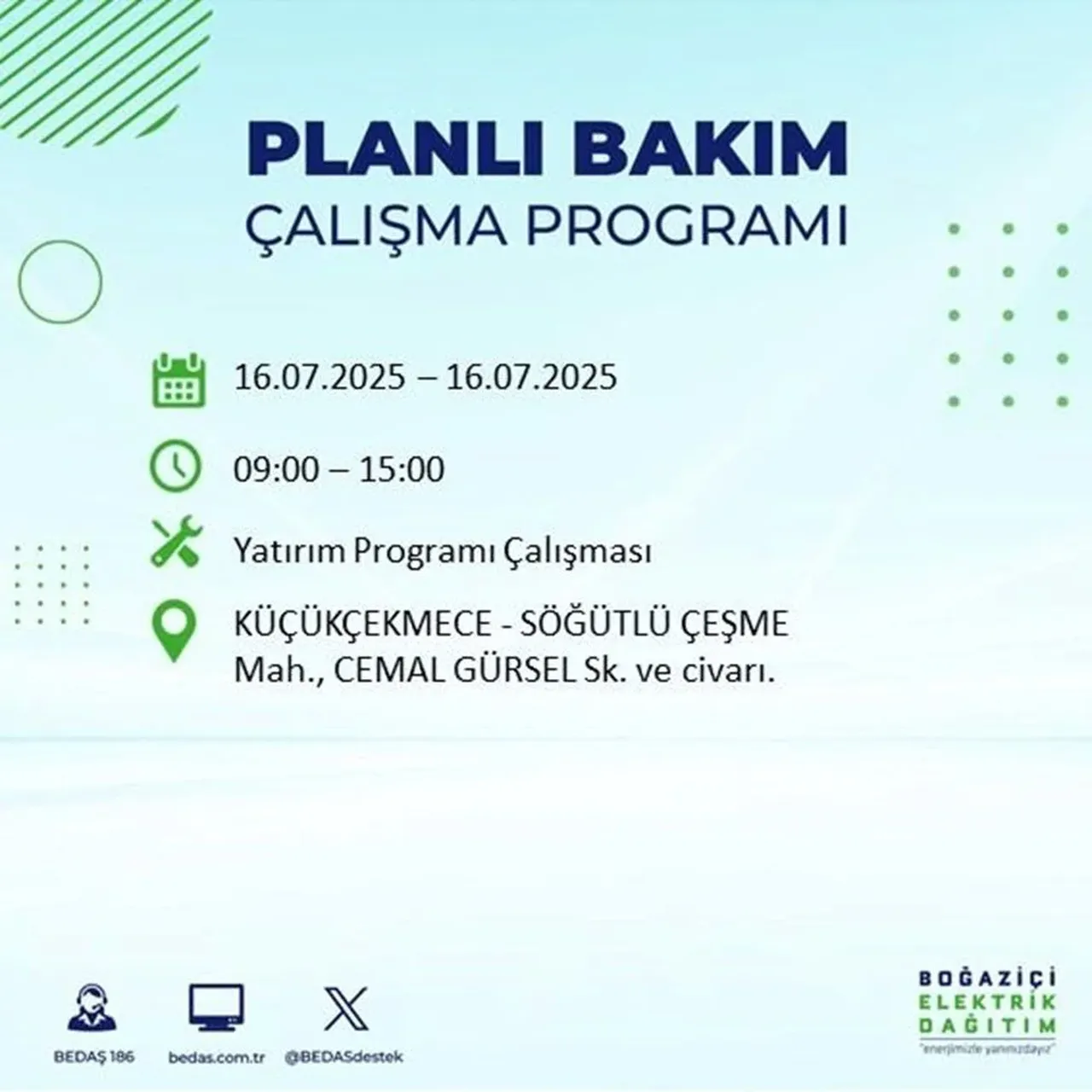 İstanbul'un 21 ilçesinde elektrik kesintisi: 9 saat sürecek 