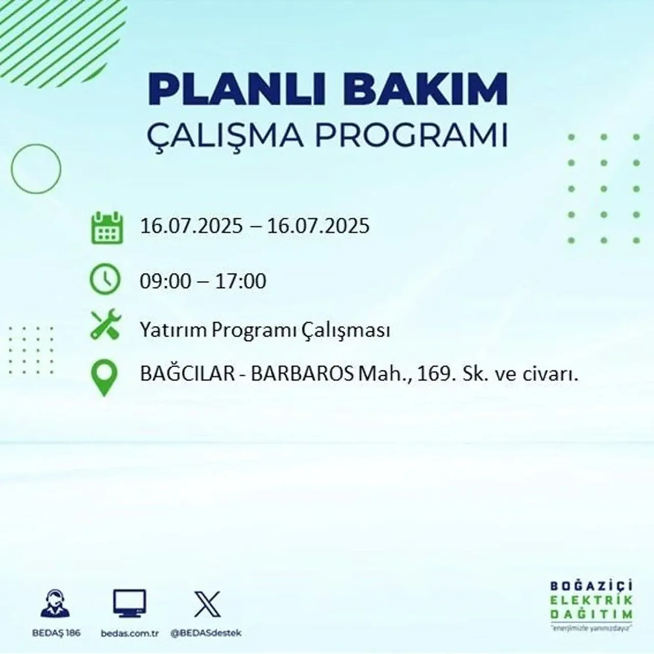 İstanbul'un 21 ilçesinde elektrik kesintisi: 9 saat sürecek 
