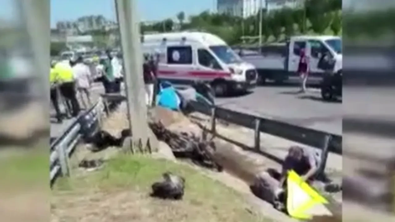 Kağıthane'de iki motosiklet çarpıştı: 4 kişi yaralı