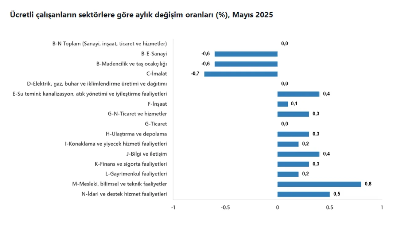 Son 8 ayın en yüksek seviyesi! Mayıs ayında ücretli çalışan sayısında artış