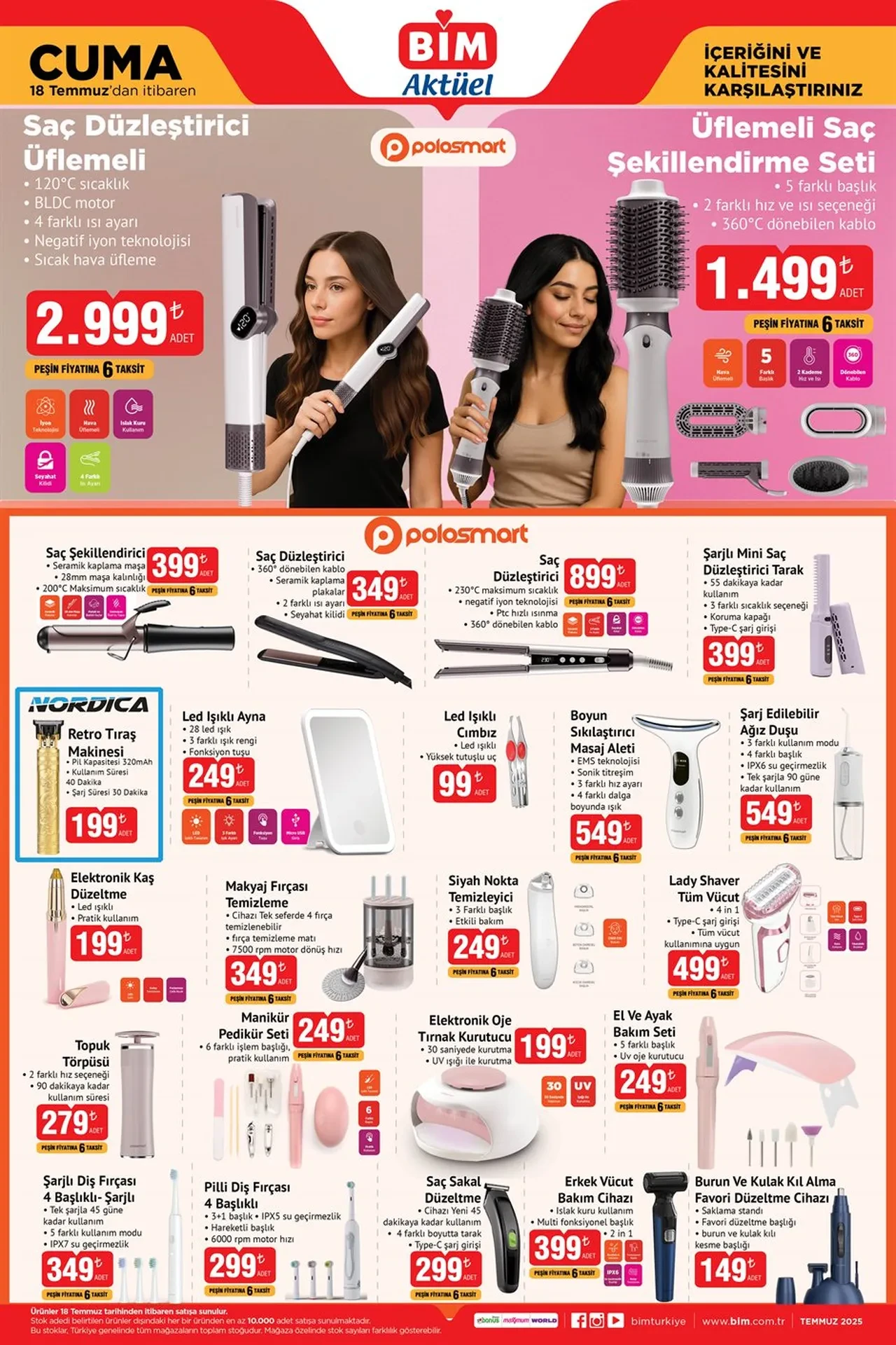 BİM aktüel ürünler kataloğu: 18 Temmuz'da ATV, Buzdolabı, LED ampül, Semaver ve Cam Kettle raflarda! İndirimli ürünlerde yok yok
