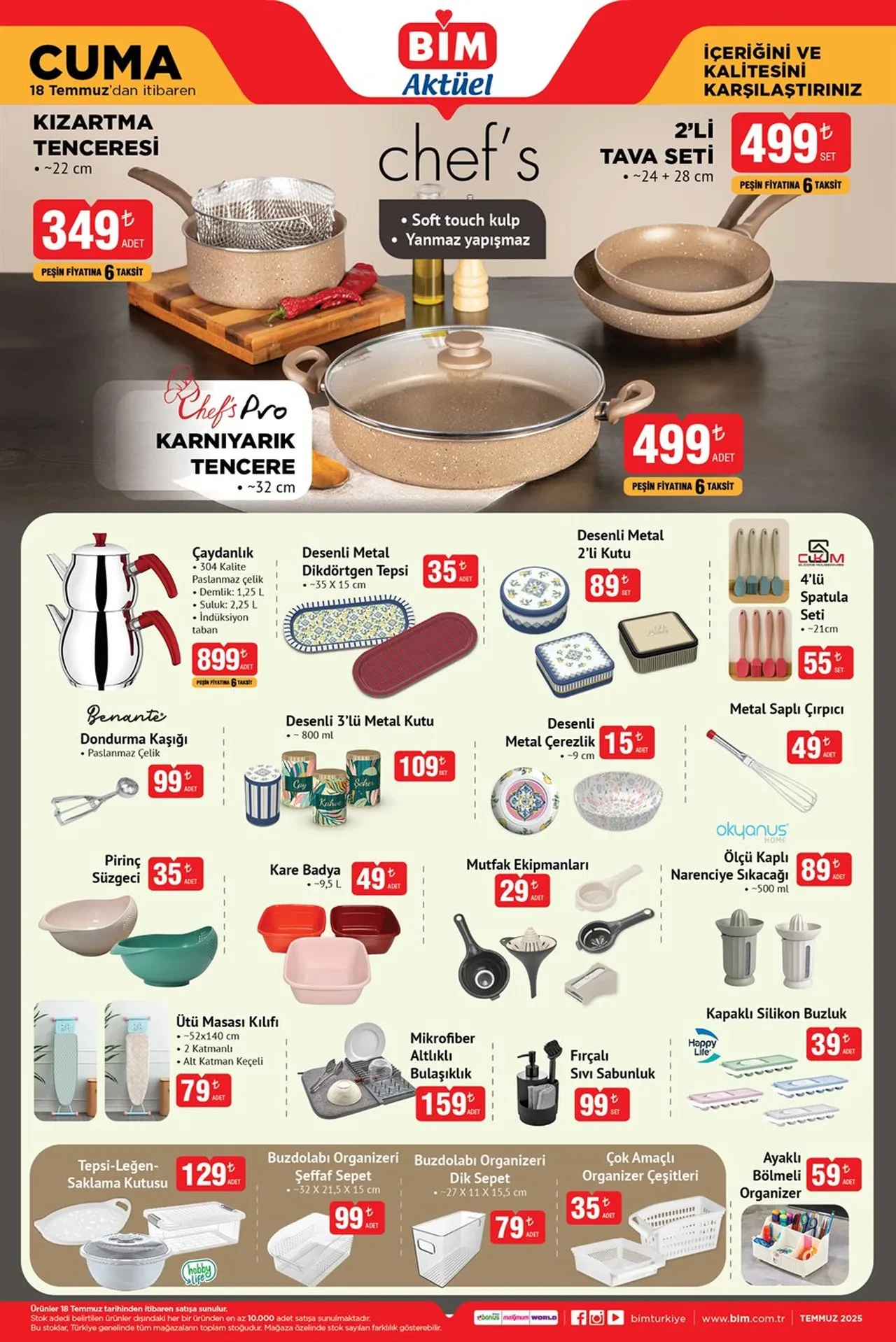 BİM aktüel ürünler kataloğu: 18 Temmuz'da ATV, Buzdolabı, LED ampül, Semaver ve Cam Kettle raflarda! İndirimli ürünlerde yok yok