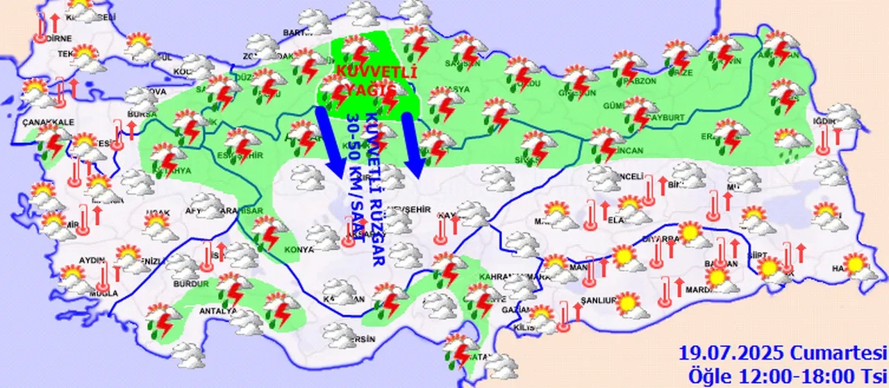 Meteoroloji uyardı! Hafta sonu plan yapacaklar dikkat! İşte 19 Temmuz 2025 il il hava durumu...