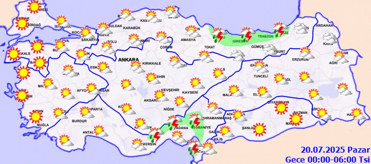 Meteoroloji uyardı! Hafta sonu plan yapacaklar dikkat! İşte 19 Temmuz 2025 il il hava durumu...