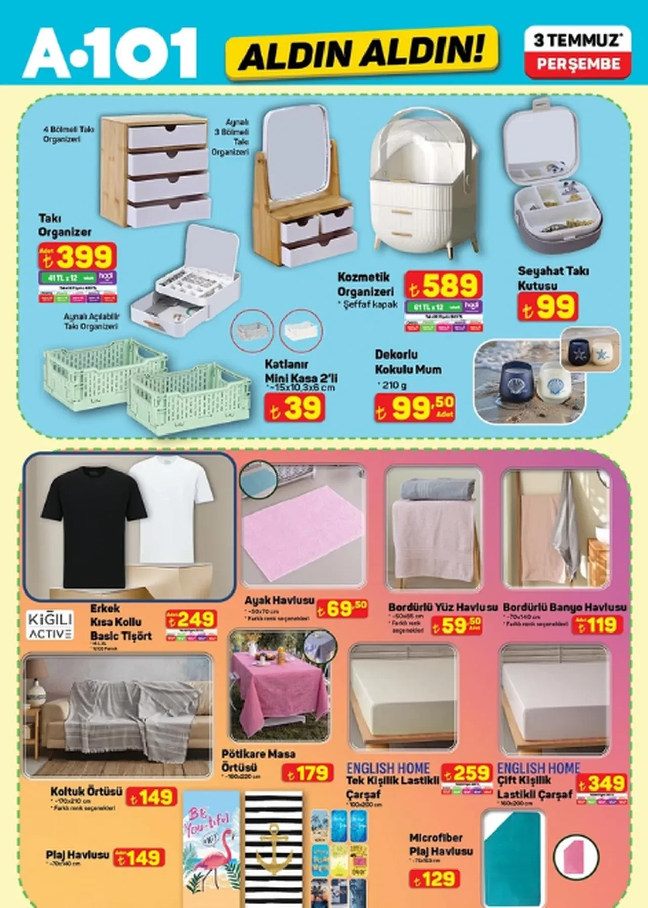 A101 aktüel kataloğu: 3 Temmuz indirimli ürünlerde araç şarj istasyonu, havuz hoparlörü ve USB fan