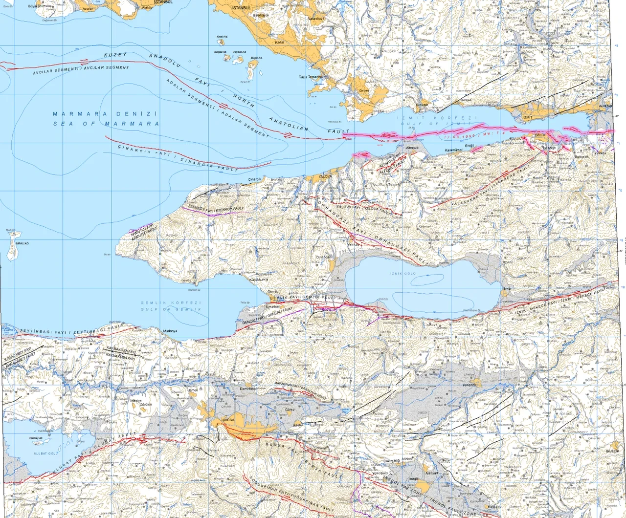 Bursa'dan fay hattı geçiyor mu? AFAD Bursa fay haritası ve büyük depremlerin listesini paylaştı