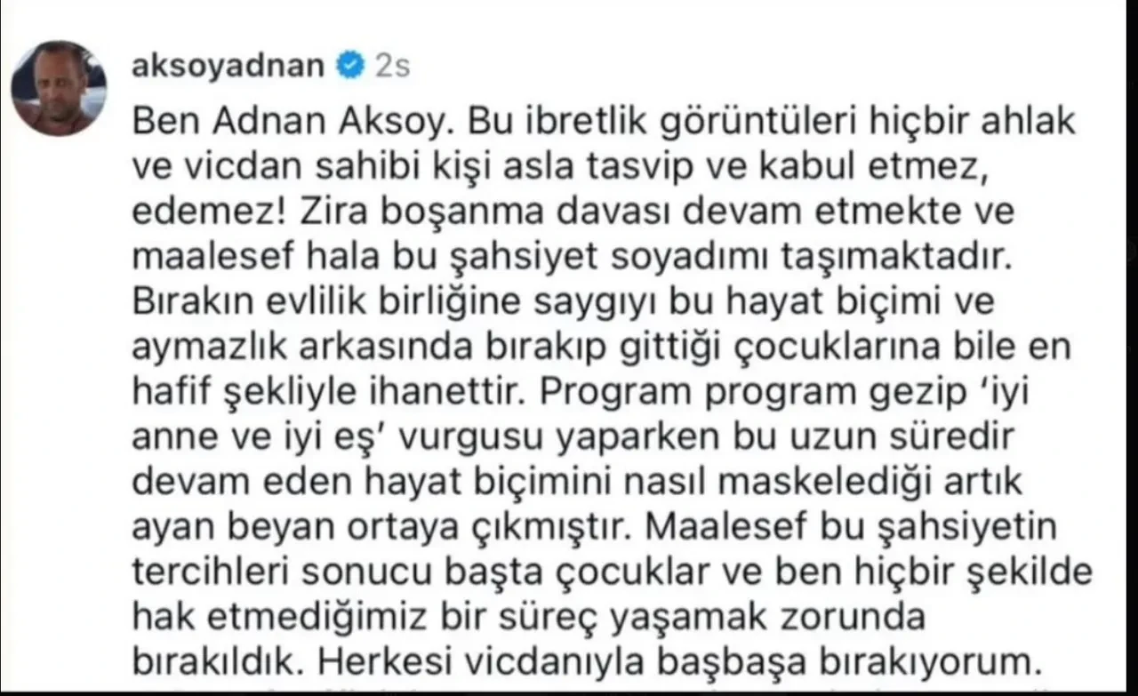 Güzide Duran ile Adnan Aksoy arasında sular durulmuyor! Sosyal medyadan paylaşımlar başladı