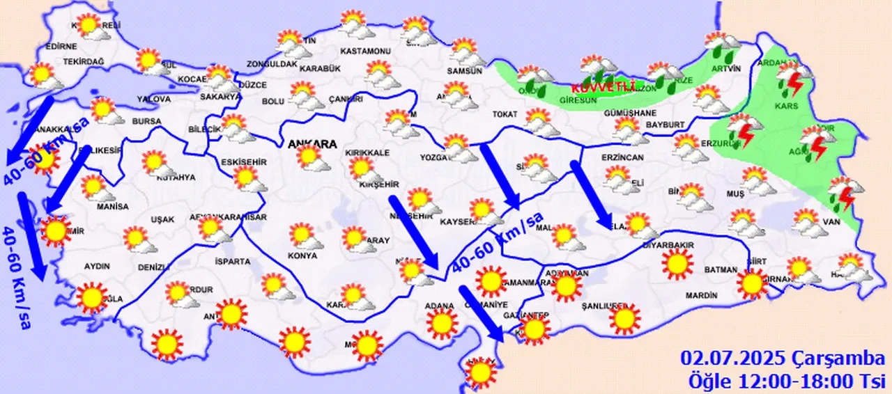 Meteoroloji'den sağanak ve fırtına uyarısı! Hem esecek hem gürleyecek