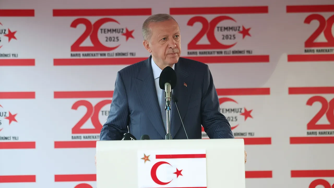 Cumhurbaşkanı Erdoğan'dan KKTC'de uluslararası çağrı