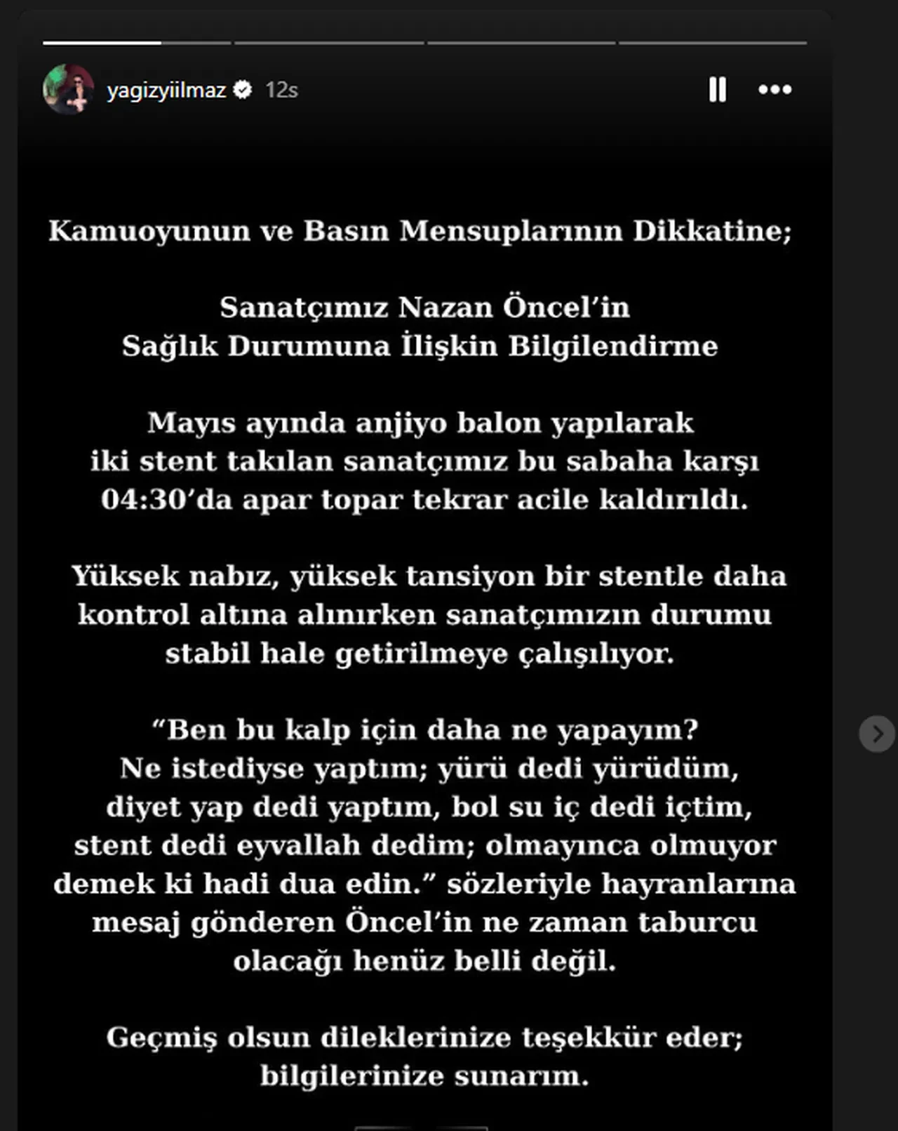 Nazan Öncel'in son sağlık durumu ortaya çıktı! Paylaşımına ünlü isimlerden yorum yağdı