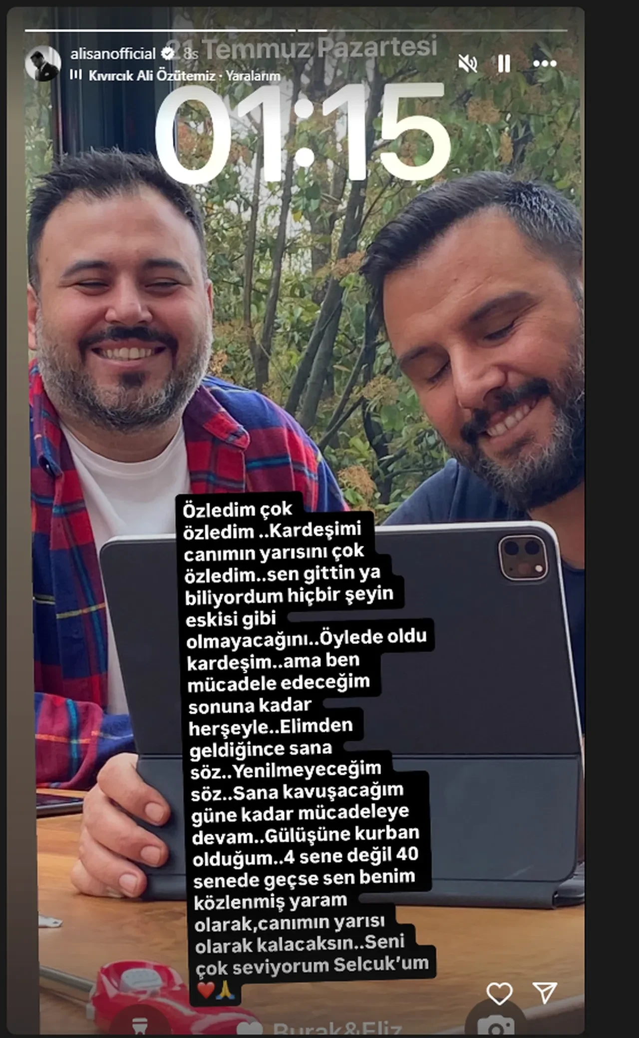 Alişan, kardeşi Selçuk Tektaş'ı vefatının 4. yılında andı: Çok özledim