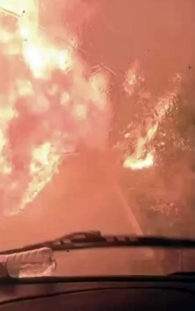 Sakarya'da alevlerin içinden geçen kahramanlar!