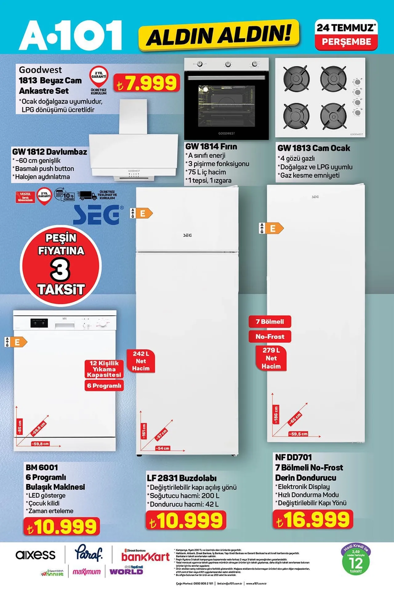 A101 aktüel indirim kataloğu 24 Temmuz: Oyuncu koltuğu, Şişme kano, Tiny house, Kamp çadırı...Perşembe günü satışta!