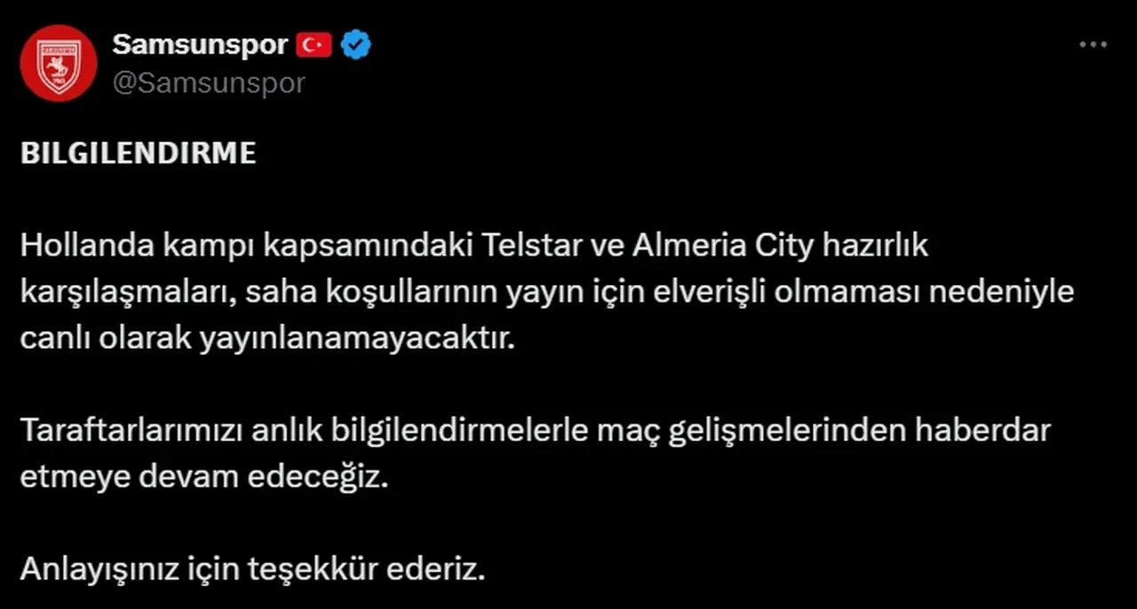 Telstar Samsunspor CANLI nereden izlenir? Maç başlıyor