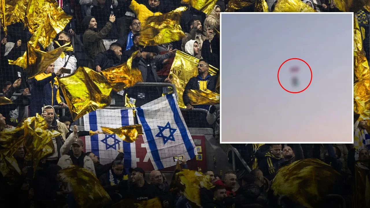 Şampiyonlar Ligi'nde İsrail protestosu! Balonlar Maccabi Tel Aviv maçına damga vurdu